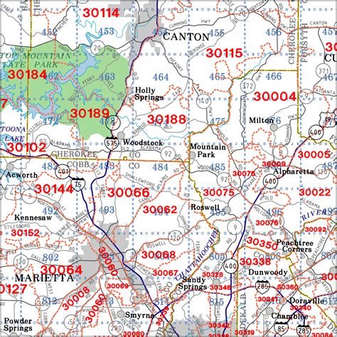 Metro Atlanta Map With Zip Codes Hiking Map