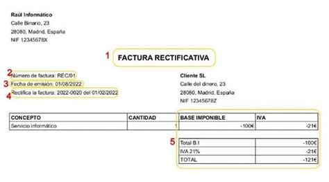 Factura rectificativa por diferencias qué es y cuándo hacerla