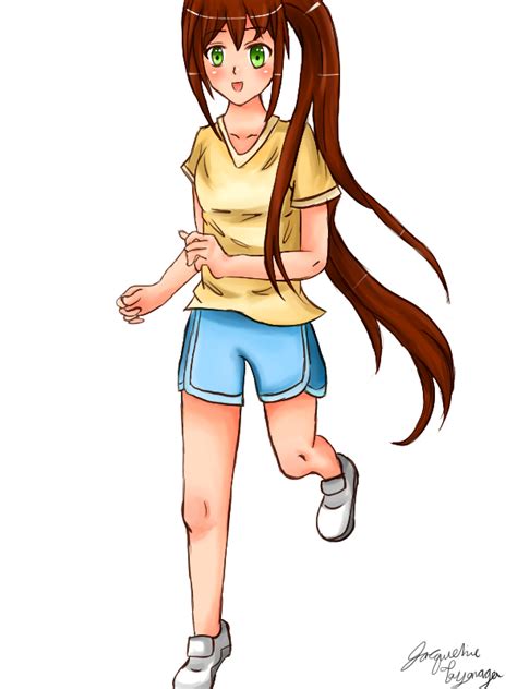 Running Anime Girl By Jmtart On Deviantart