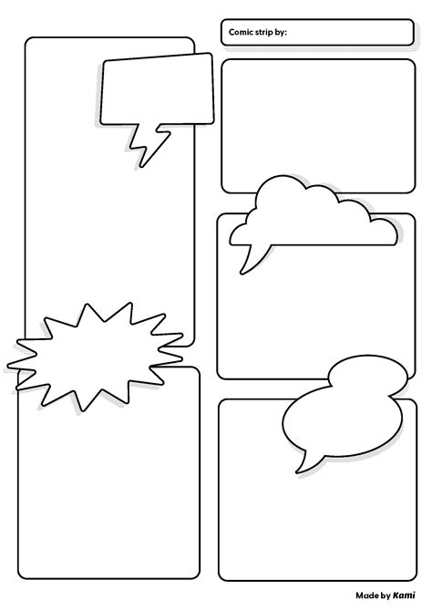 Comic Strip Blank For Teachers Perfect For Grades 10th 3rd 4th