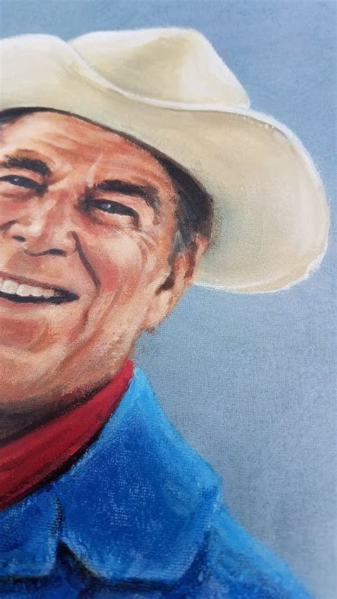 Limited Edition Reprint Painting Of Ronald Reagan Etsy