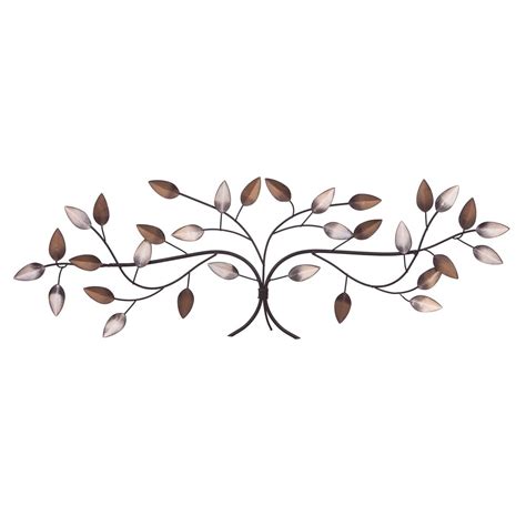 Patton Wall Decor Bronze Tree Branch With Gold And Silver Leaves Metal