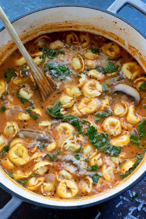 Easy Spinach Tortellini Soup Recipe Wonkywonderful
