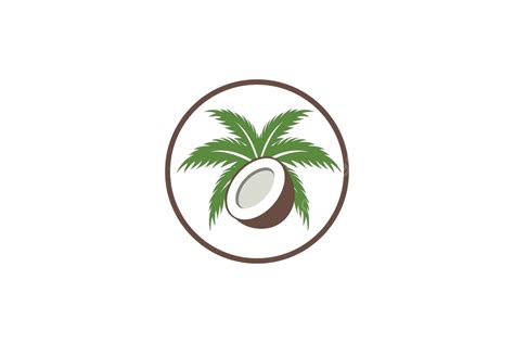 Desain Logo Yang Menampilkan Lambang Pohon Kelapa Untuk Produk Minyak