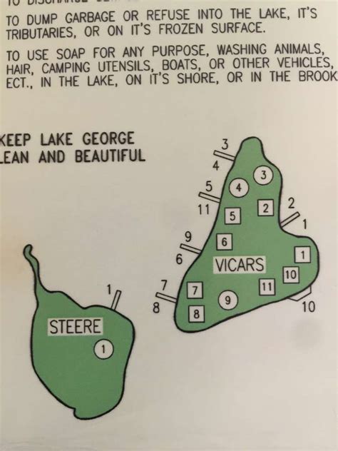 Lake George Island Camping On Vicars Island 11 Campsites With Great
