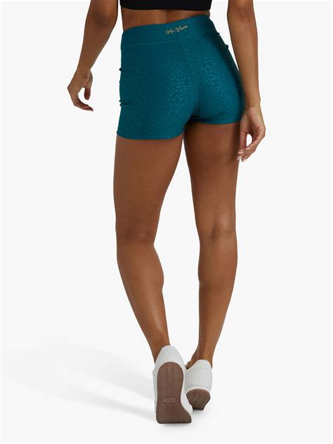 Wolf And Whistle Wet Look Panel Shorts Teal At John Lewis And Partners