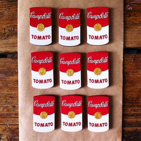Pop Art Pin Andy Warhol Foodie T For Men Wood Brooch Etsy