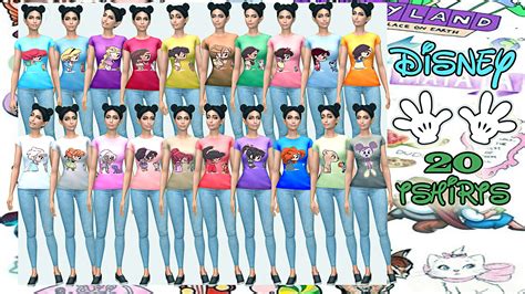 Mod The Sims 20 Disney T Shirts Females Recolors