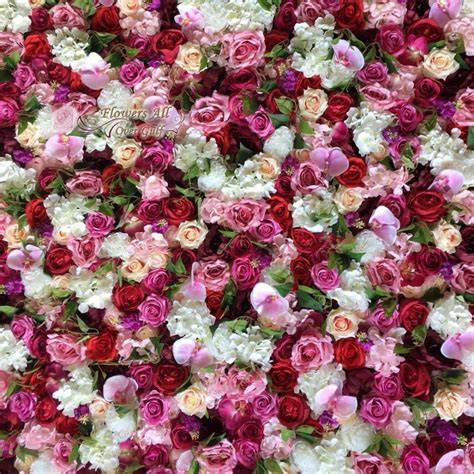 Artificial Flower Wall With Fake Flowers Use Rose Austin Rose Peony For