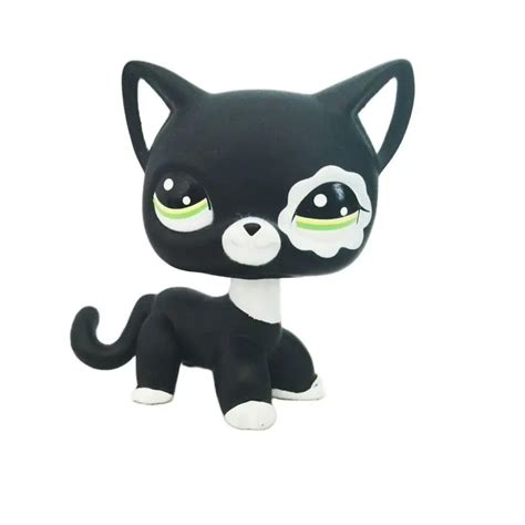 Lps Cat Littlest Pet Shop Bobble Head Toys Black Short Hair Cat 2249