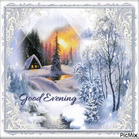 Good Evening Winter Free Animated  Picmix