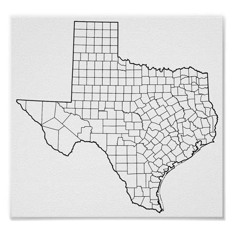 Texas Counties Map Printable