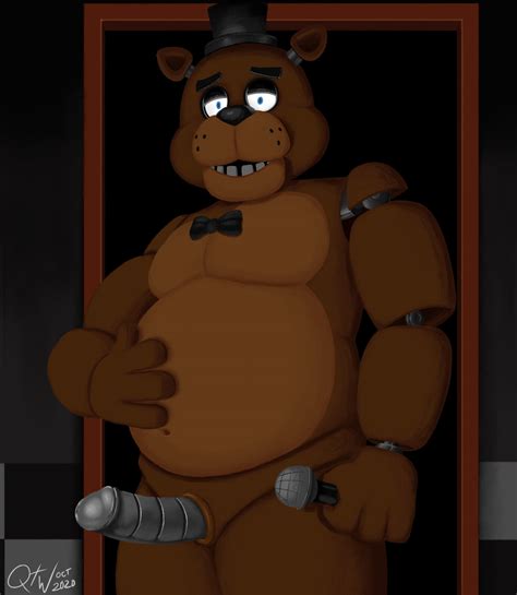 Rule 34 Animatronic Anthro Belly Blue Eyes Bow Tie Brown