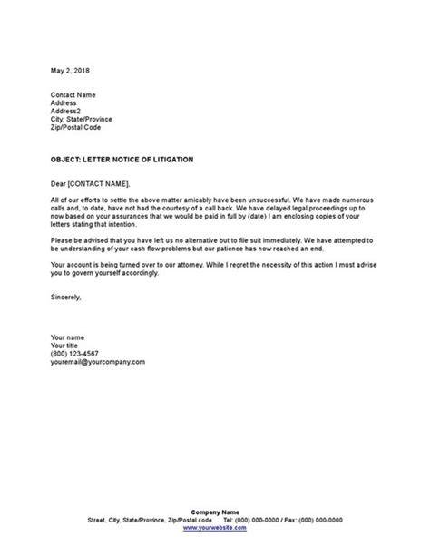 Letter Notice Of Litigation Gotilo