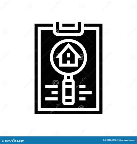 Building Inspection Civil Engineer Glyph Icon Vector Illustration Stock