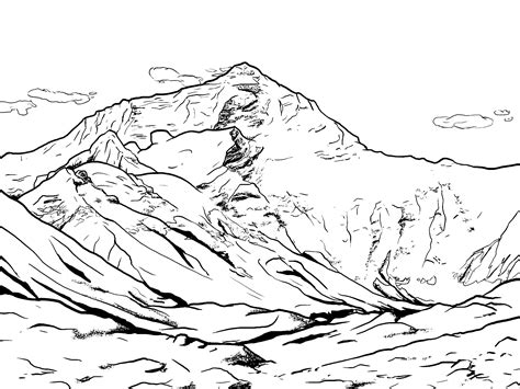 Mount Everest Coloring Page Himalaya Mountains Coloring Page Mount My