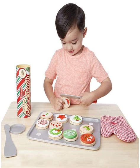 Melissa And Doug Slice And Bake Wooden Christmas Cookie Play Food Set