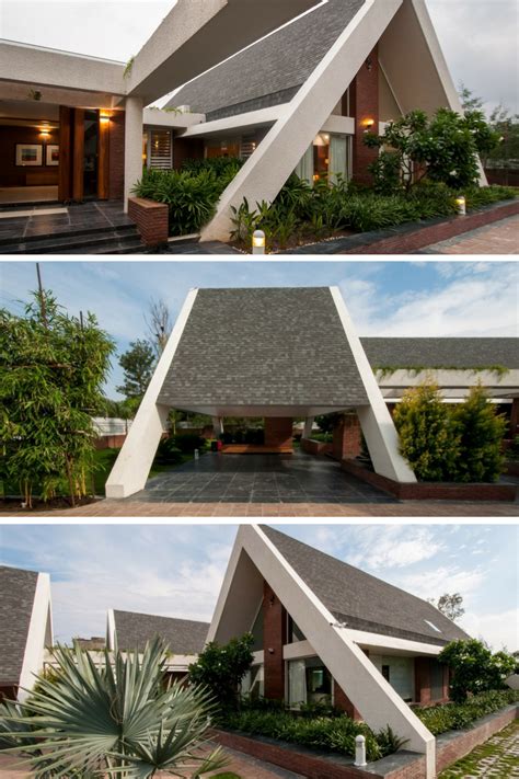 Modern House With Slanted Roof Modern Houses