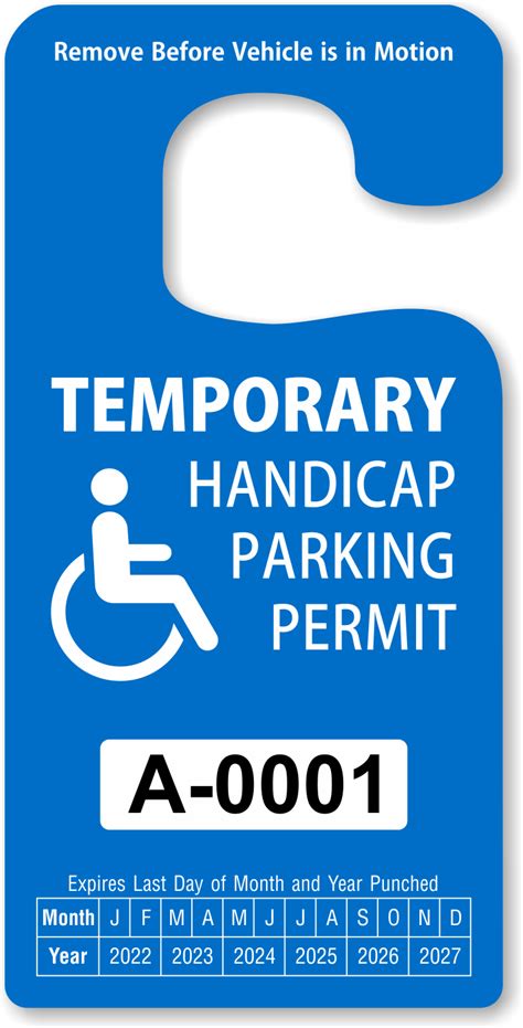 Handicap Parking Permit Template Printable Templates