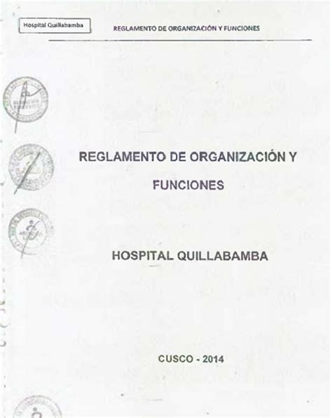 Rof Ue410 Hospital De Quillabamba