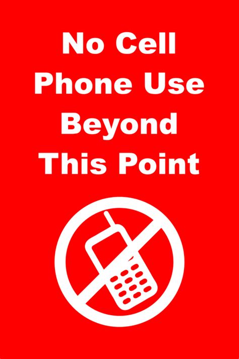 No Cell Phone Use Beyond This Point 8 X 12 Engraved Sign Hc Brands