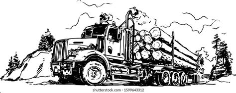Timber Truck Royalty Free Stock Svg Vector And Clip Art