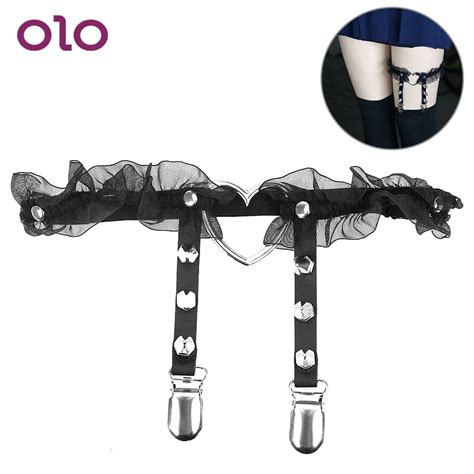 Olo 1 Pieces Black Lace Stockings Garter Belt For The Stockings Adult