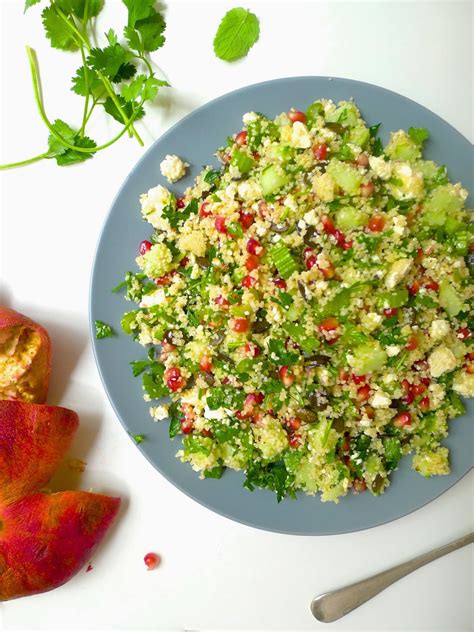 To substitute for the salty flavour, add about 1/2 cup of. UndomestiKATEd: Pomegranate, feta and herb couscous salad
