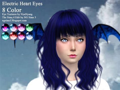 Ng Sims 3 Electric Heart Eyes Ts4 Eyesmakeup