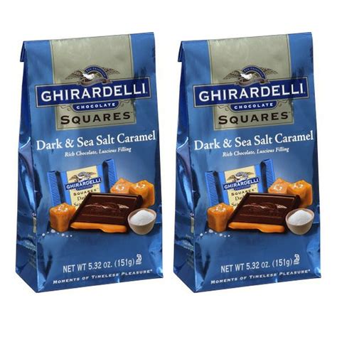Ghirardelli Dark Sea Salt Caramel Chocolate Squares 638oz