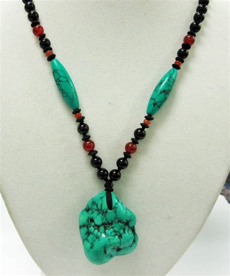 Tibetan Turquoise Amulet Necklace