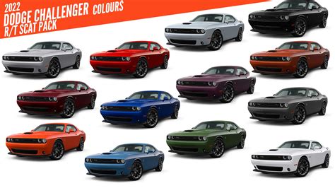 2022 Dodge Challenger Rt Scat Pack All Color Options Images Autobics