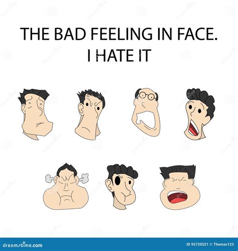 The Bad Feeling Esp 10 Stock Vector Illustration Of Expressionsface