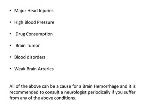 Cause Of Brain Hemorrhage