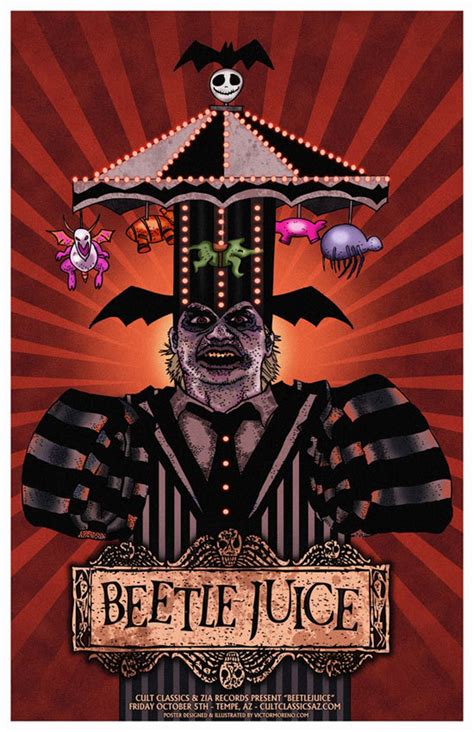 Beetlejuice Tim Burton 11 X 17 Horror Movie Art Print Etsy