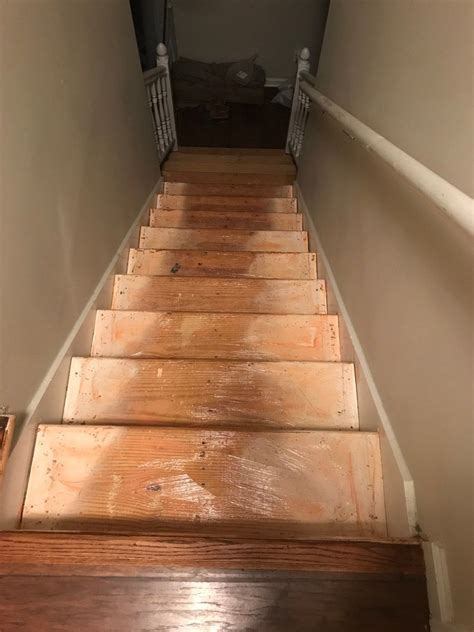 Remove Carpet From Stairs Staining Do It Yourself Prepford Wife Removing Carpet From