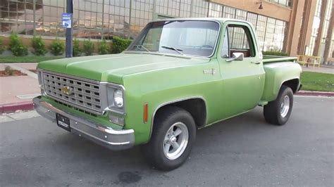 1976 Green Chevrolet Stepside Walkaround Youtube