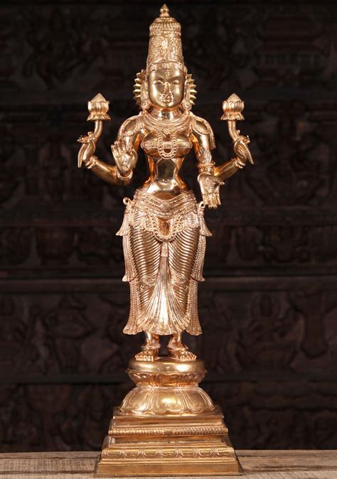 Sold Bronze Temple Lakshmi Murti Statue 30 107b19 Hindu Gods And Buddha Statues