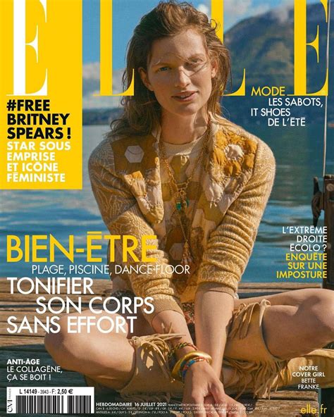 Bette Franke On The Cover Of Elle France July 2021 Whynot Blog