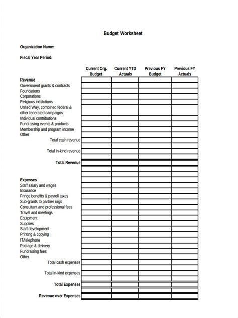 Free 7 Sample Yearly Budget Forms In Ms Word Pdf