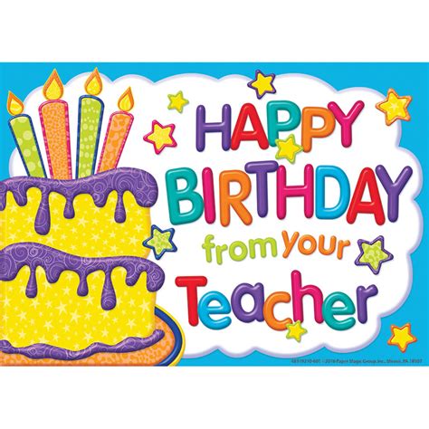 Happy birthday cards for brothers. Color My World Birthday Teacher Cards | Eureka School