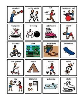 No production or printing is ineffective and. Physical Activity Picture Communication Symbols (Boardmake ...