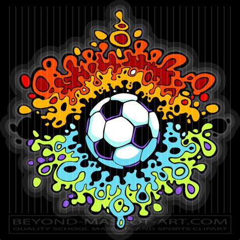 Painted Soccer Art Graphic Vector Soccer Image
