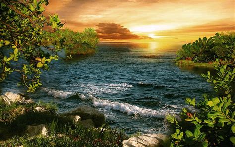 Hd Wallpaper Earth Ocean Water Beauty In Nature Sea Sky Scenics