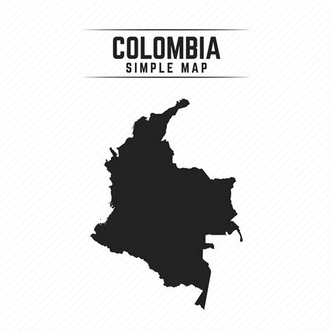 Simple Black Map Of Colombia Isolated On White Background 3249591