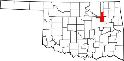 Image Map Of Oklahoma Highlighting Tulsa County