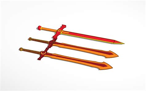 3d Design Copy Of Flame Sword Tinkercad
