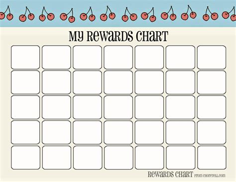 Free sticker charts kozen jasonkellyphoto co. Cherry & strawberry-themed printable "My rewards chart ...