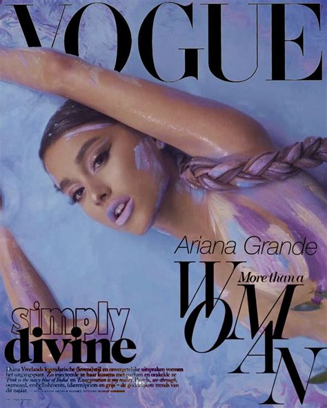 Ariana Grande Vogue Design Couverture De Magazine Publicité De Mode Couvertures Du Magazine