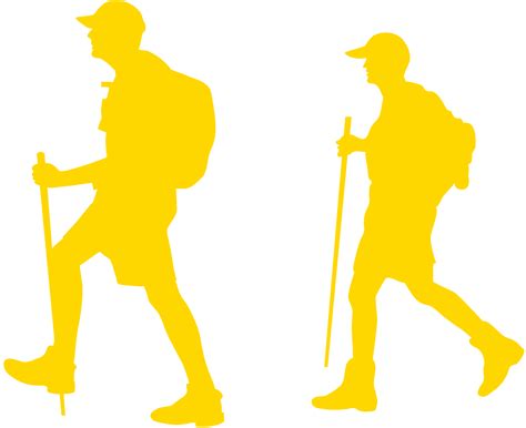 Hiking Silhouette Free Vector Silhouettes